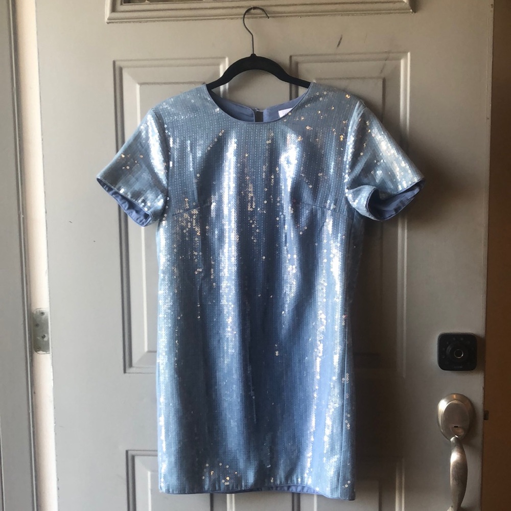 Gorgeous light blue sequin dress